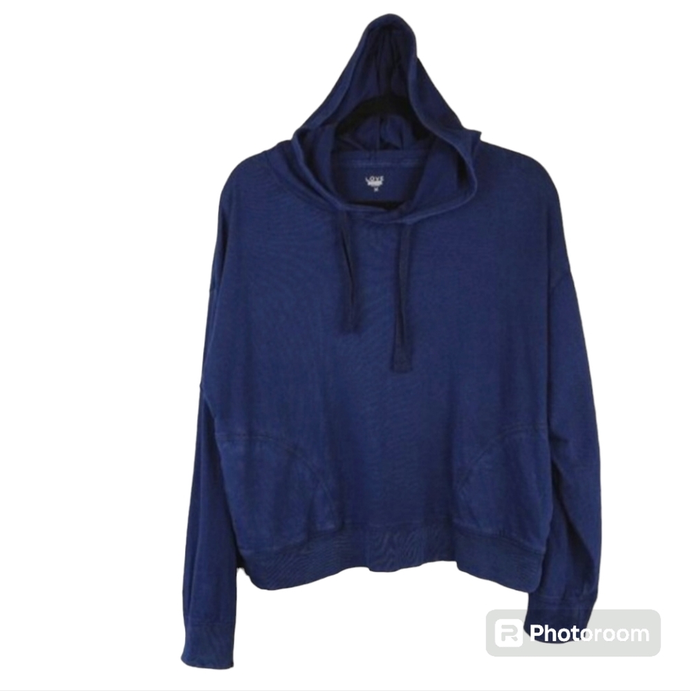 Love Blue Light Hooded‎ Sweatshirt Size Medium